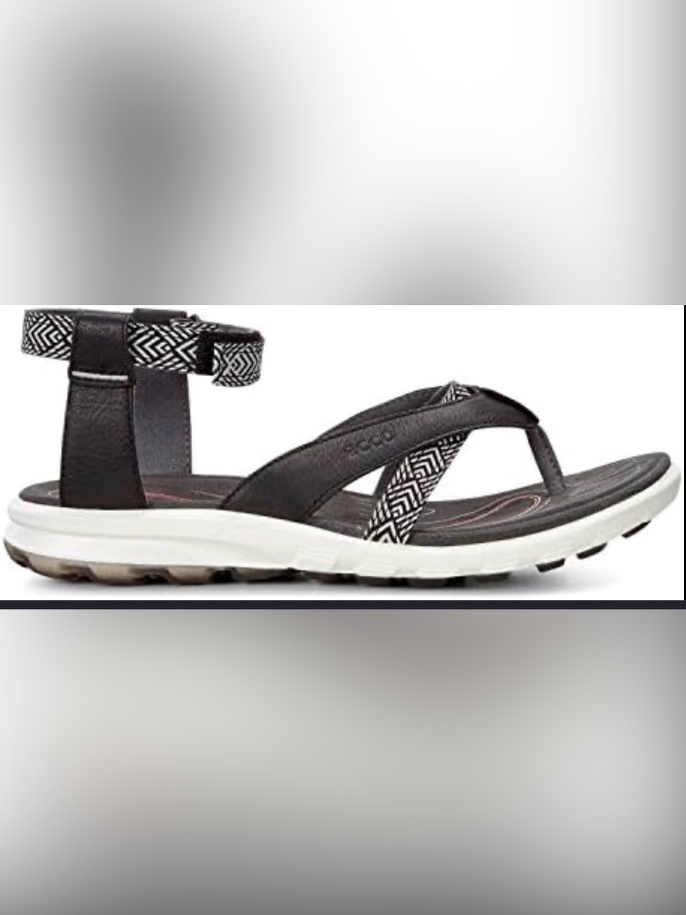 Ecco cruise sport black sandals 38